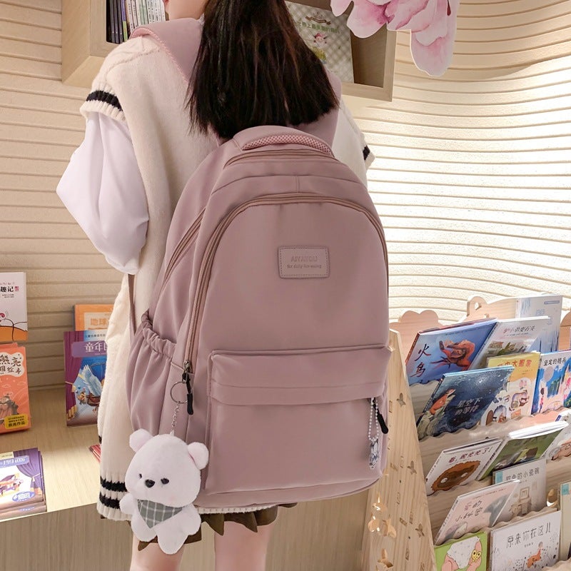 Men'S Computer Travel Backpack, Casual And Versatile Campus Style Backpack, Women'S Large-Capacity High School Student Junior High School Student School Bag - Image 3